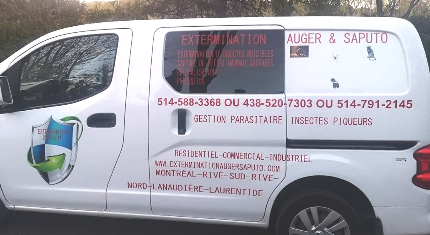 Exterminateur certifié Auger & Saputo